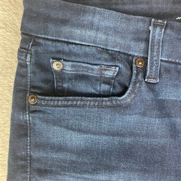 7 For All Mankind Roxanne Ankle Jeans Womens Size 28 Dark Wash Straight Leg - Picture 3 of 16